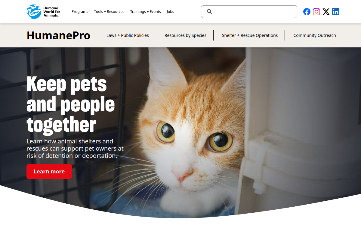 humanepro.org screenshot