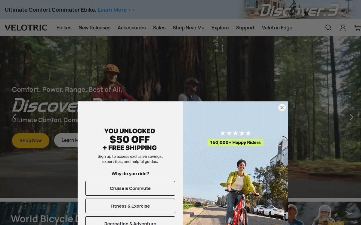 velotricbike.com screenshot