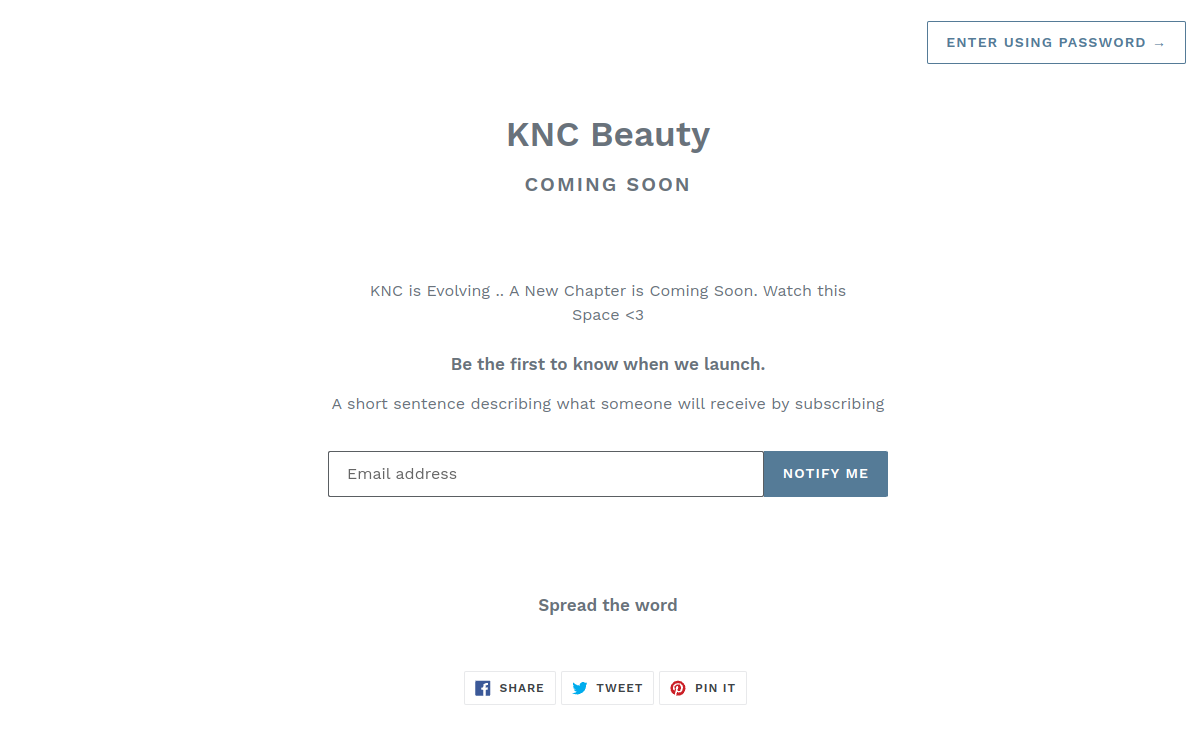 kncbeauty.com screenshot