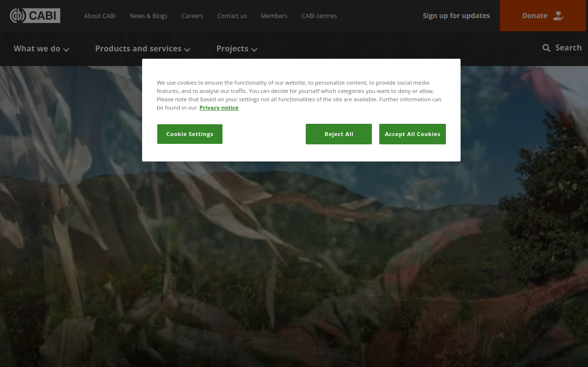 cabi.org screenshot
