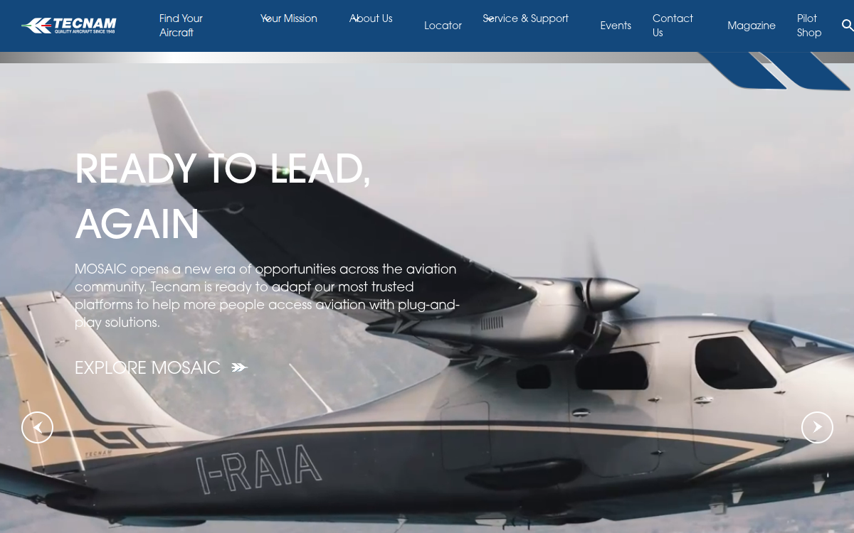 tecnam.com screenshot